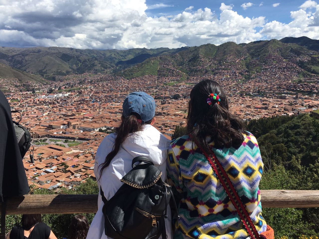 IMG_0518 Two women overlooking Cusco city from scenic viewpoint in Peru