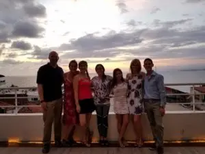 tefl2 Group of TEFL teachers on rooftop terrace at sunset in Puerto Vallarta