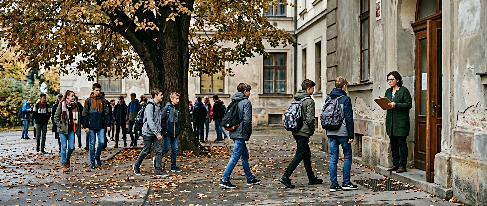 Teaching English in Czechia — students in class