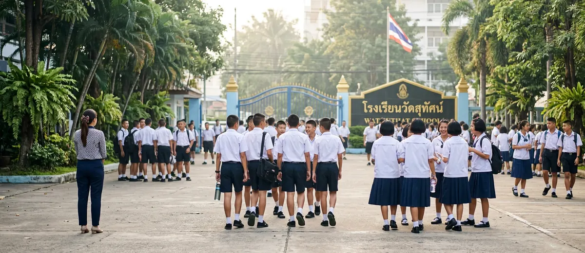 Teaching English in Thailand — students in class